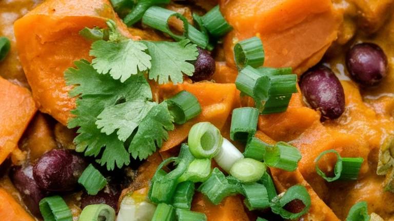 Slow Cooker Sweet Potato and Black Bean Curry - Featured