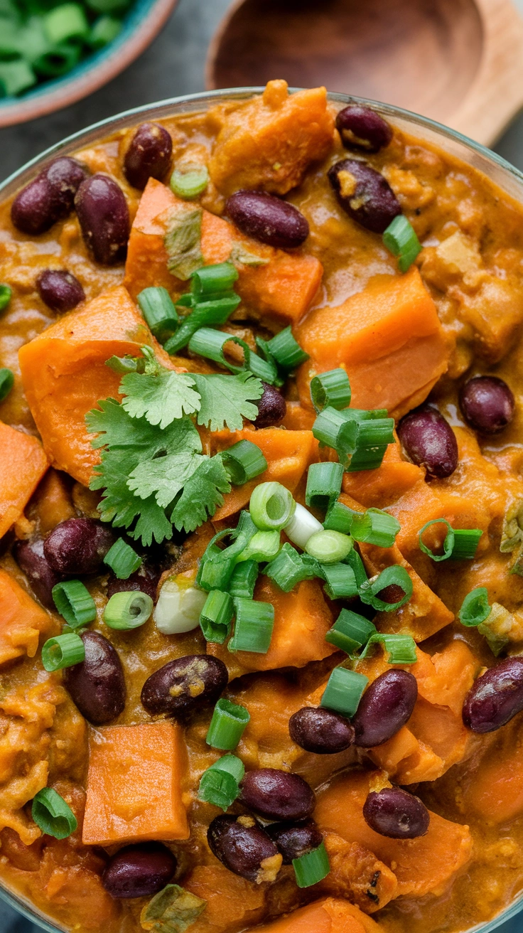 Slow Cooker Sweet Potato and Black Bean Curry
