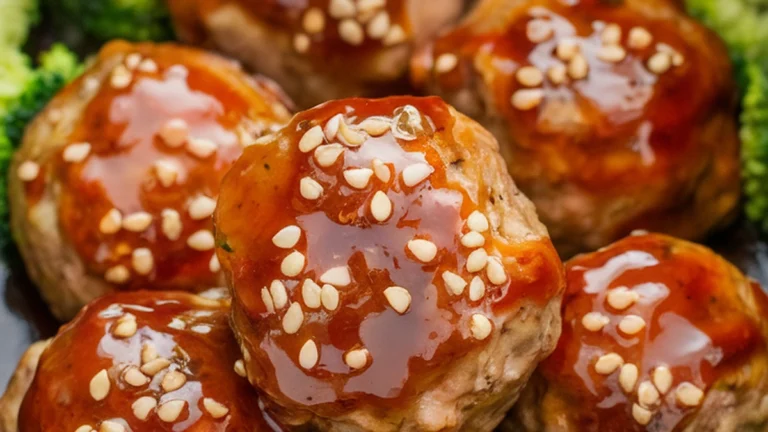 Slow Cooker Teriyaki Turkey Meatballs - Featured