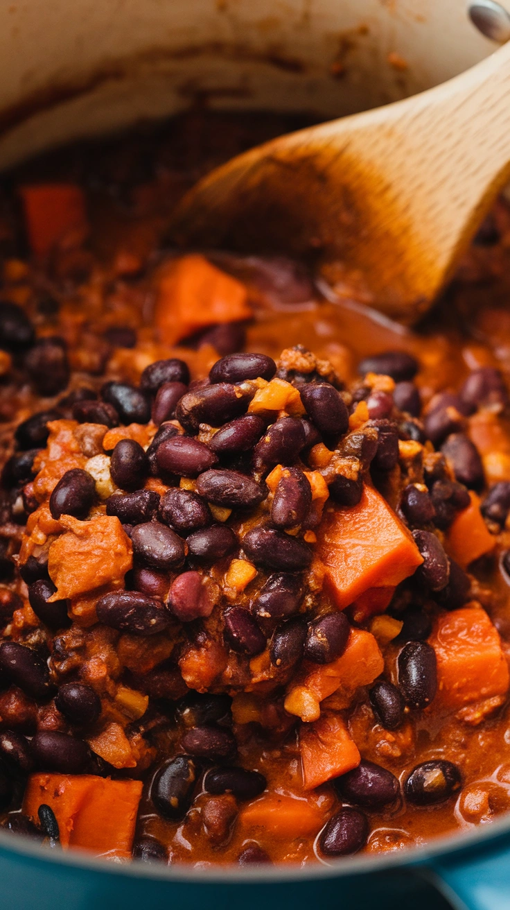 Smoky Black Bean and Sweet Potato Chili Stew