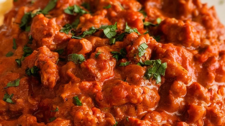 Spaghetti with Hearty Meat Sauce - Featured