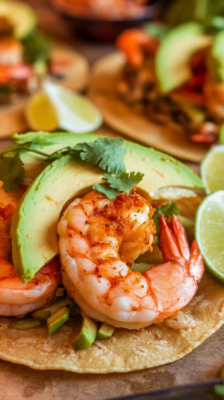 Spicy Cajun Shrimp Tacos