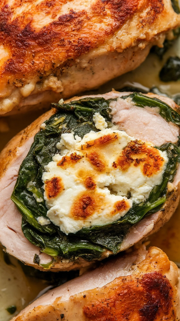 Spinach and Feta Stuffed Chicken Breasts
