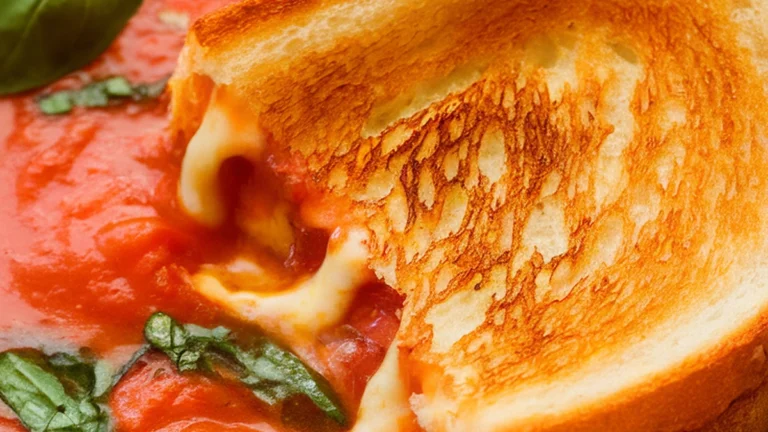 Tomato Basil Soup with Grilled Cheese - Featured