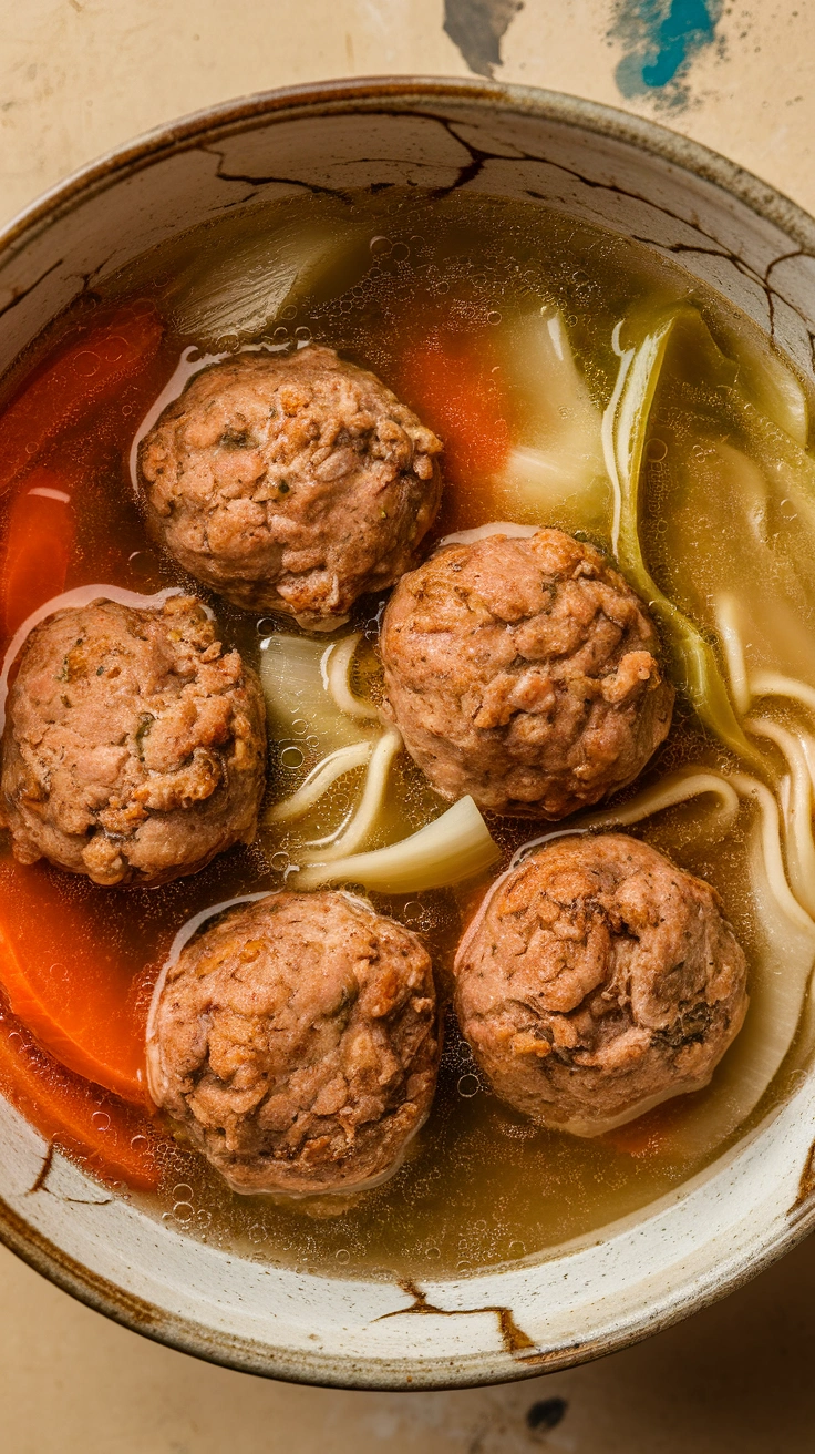 Traditional Albondigas Soup