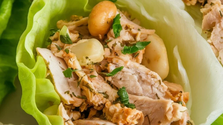 Turkey and Water Chestnut Lettuce Wraps - Featured