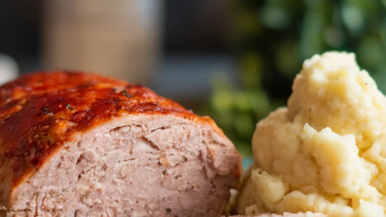 Turkey Meatloaf with Mashed Cauliflower - Featured