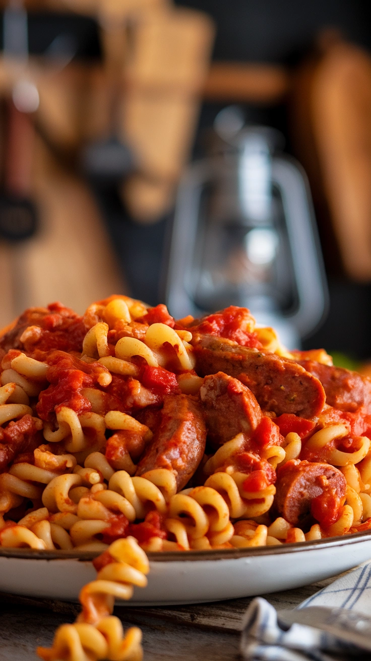 Turkey Sausage and Pepper Pasta