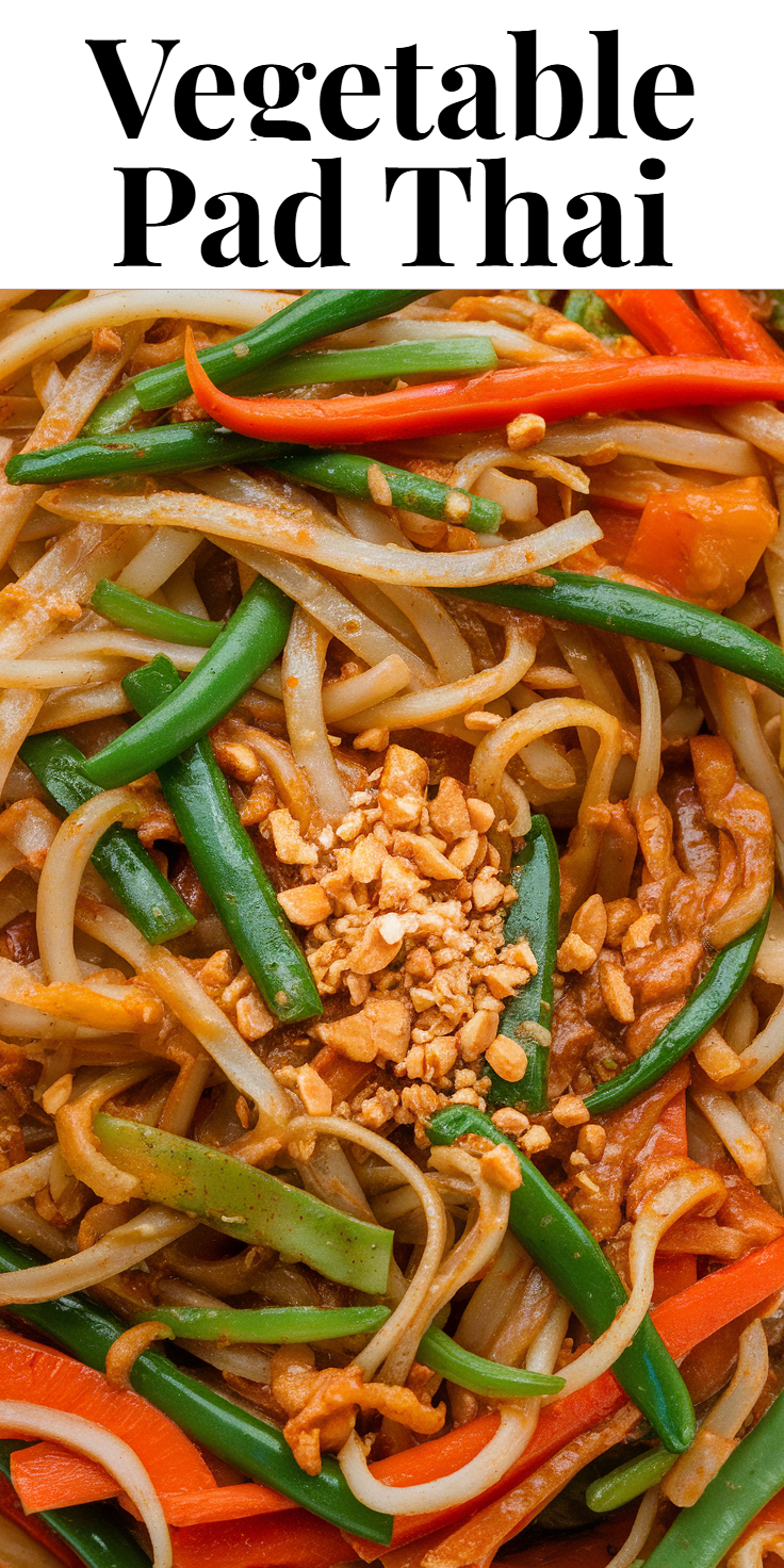 Pinterest Pin for Vegetable Pad Thai