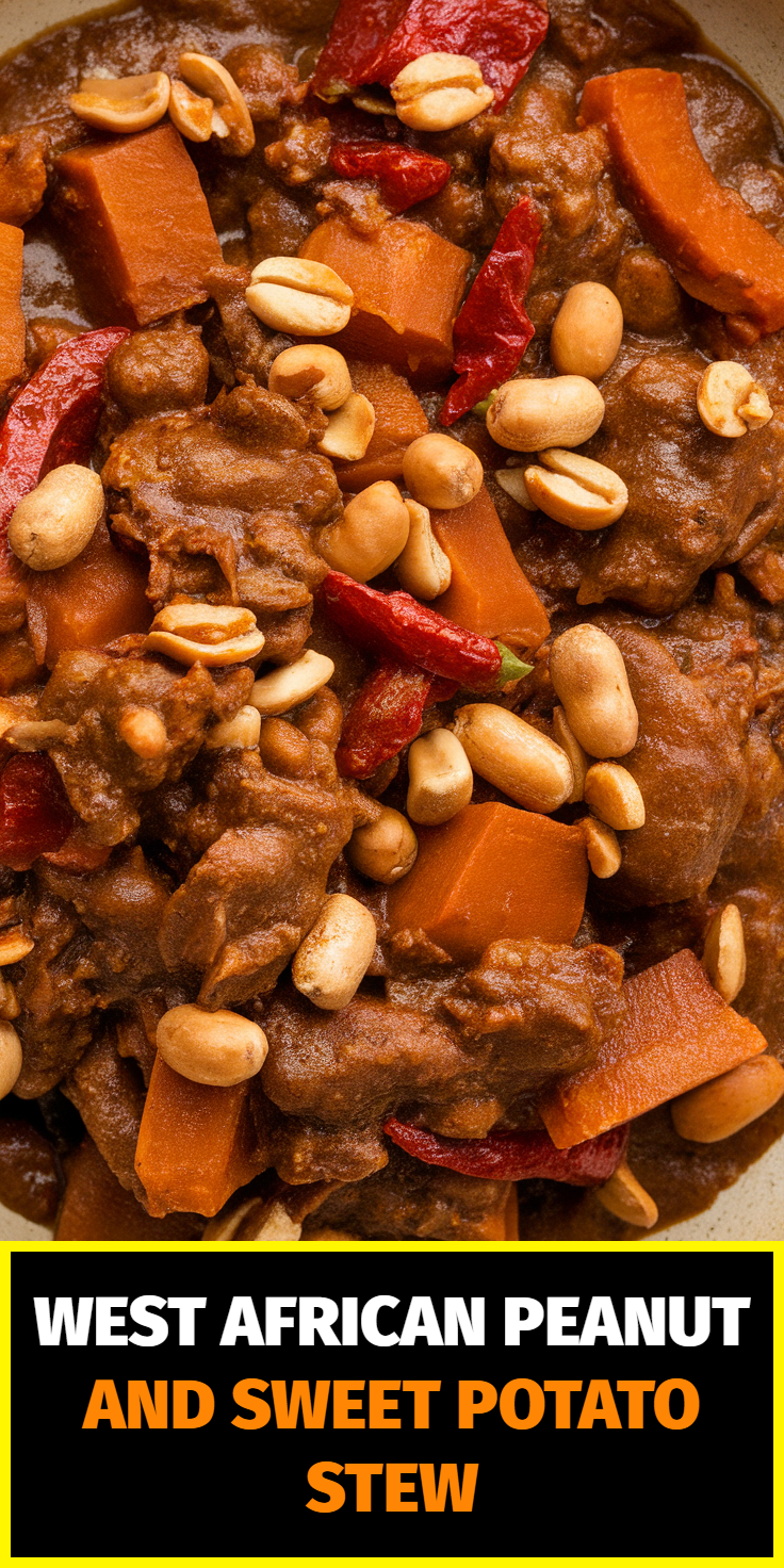 Pinterest Pin for West African Peanut and Sweet Potato Stew