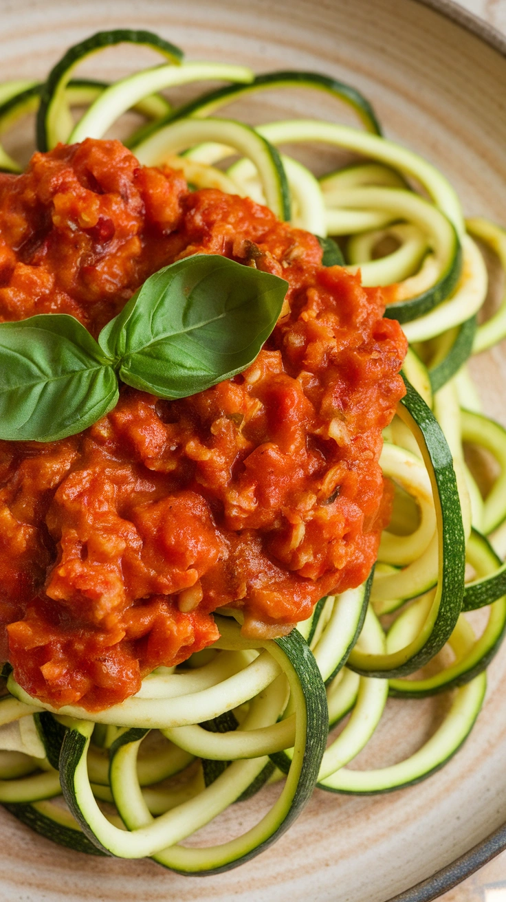 Zucchini Noodle Bolognese
