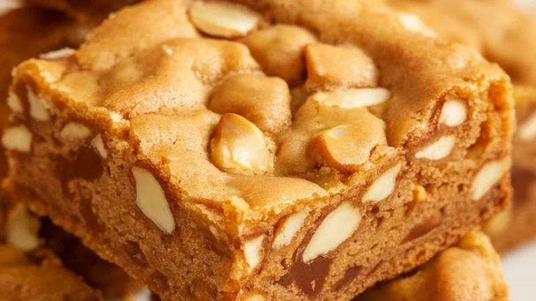 Almond Toffee Blondies - Featured