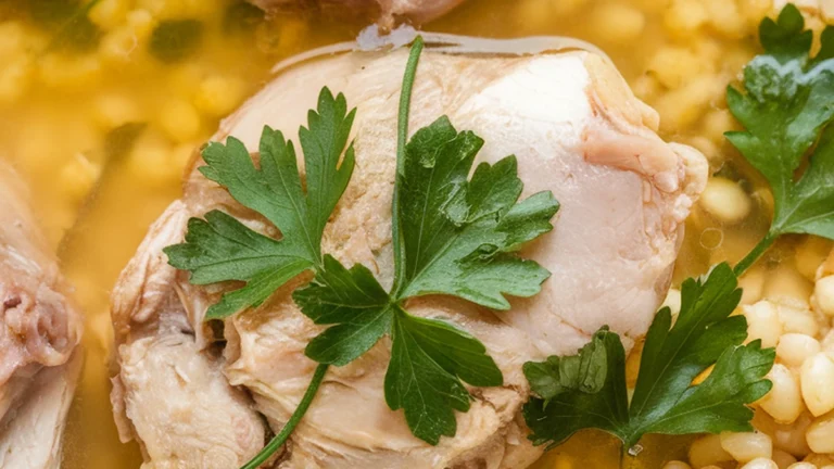 Boiled Chicken with Broth - Featured